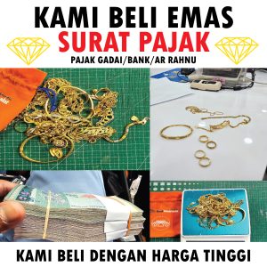 beli emas terpakai dan surat pajak